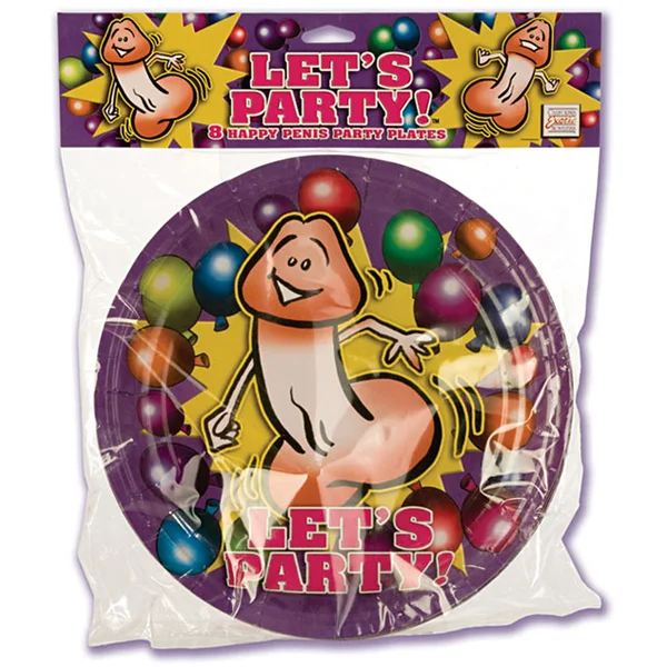 California Exotic Let's Party! Dinner Size Plates (8) — image 2 of 2