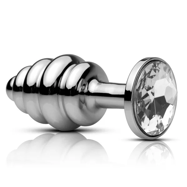 PipeDream Metal Worx Small Ribbed Butt Plug — image 2 of 2