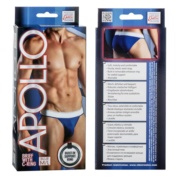 California Exotic Apollo Brief with C-Ring - M/L - Blue — image 2 of 2