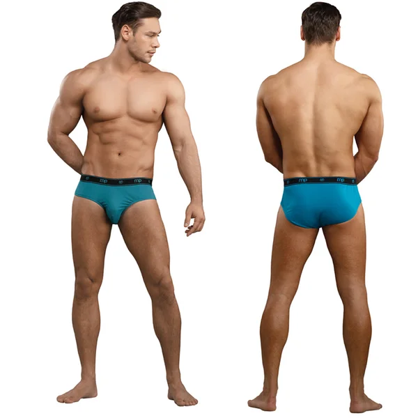 Male Power Bamboo Thruster Bikini Teal Med — image 2 of 2
