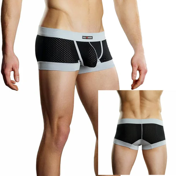 Male Power Athletic Mesh Sport Mini Short Black Med — image 2 of 2