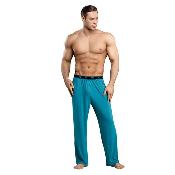 Male Power Bamboo Lounge Pant Teal Small — image 2 of 2