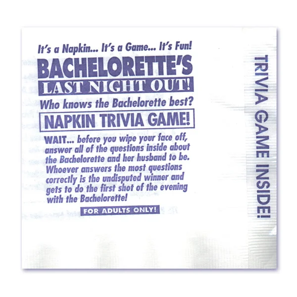 Bachelorette Napkin Trivia Game (25) — image 2 of 2