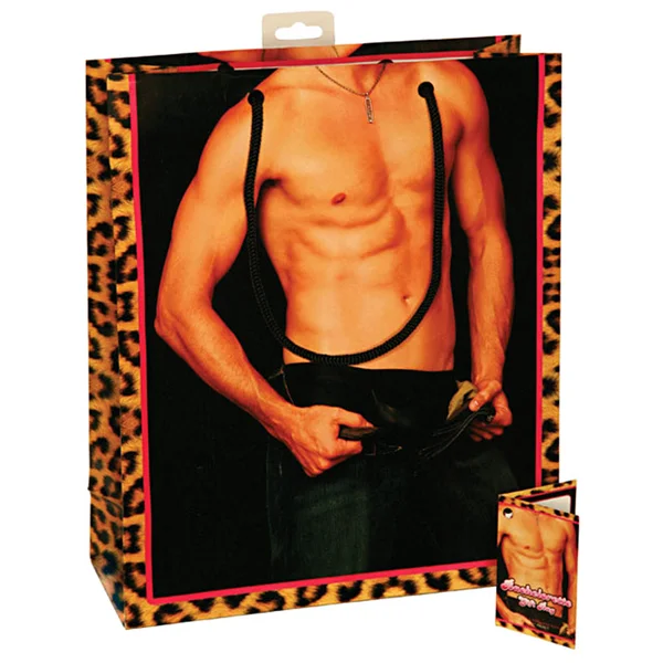 Bachelorette Leopard Hunk Gift Bag — image 2 of 2