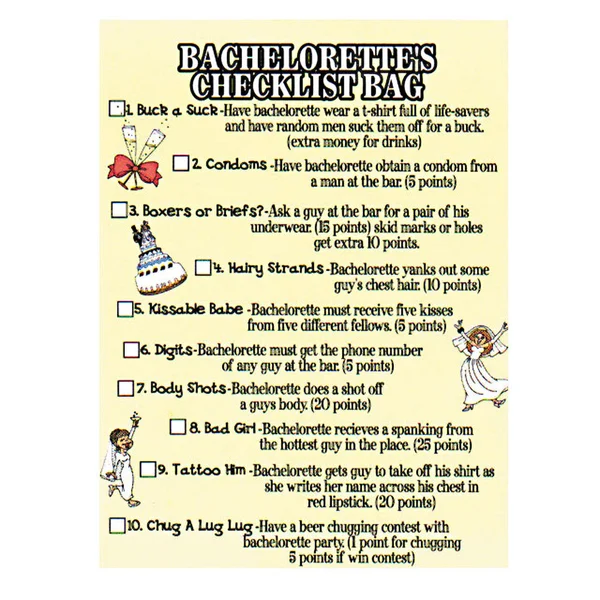 Bachelorettes Checklist Gift Bag — image 2 of 2