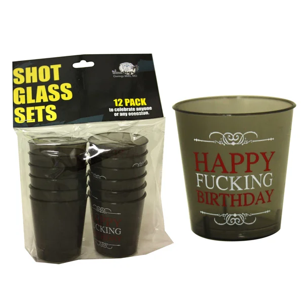 Happy Fucking B-Day Shot Glass Set(12Pk) — image 2 of 2