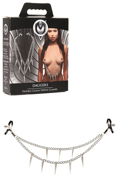 Master Series Daggers Double Chain Nipple Clamps — image 7 of 11