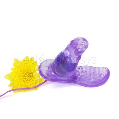 Hands free micro clitoral tickler