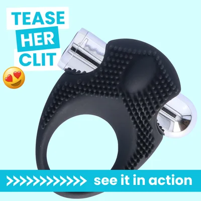 Silicone Vibrating Cock Ring with Raised Ticklers