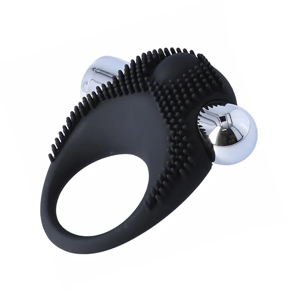 Silicone Vibrating Cock Ring with Raised Ticklers — image 3 of 10