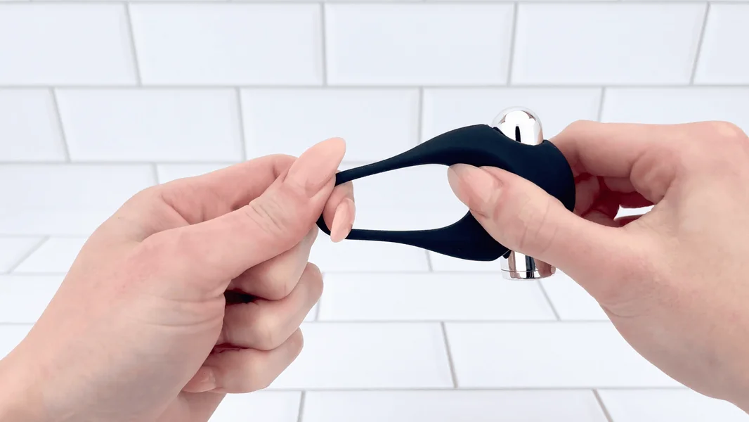 Silicone Vibrating Cock Ring with Raised Ticklers — image 6 of 10