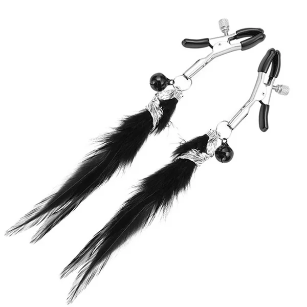 Bohemian Feather and Bell Nipple Clamps — image 3 of 4