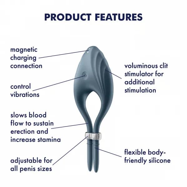Satisfyer Duelist Vibrating Lasso Cock Ring — image 10 of 11
