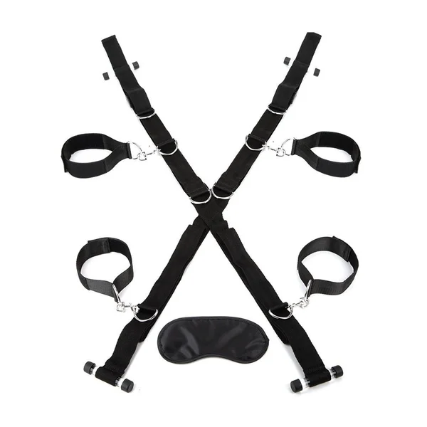 Lux Fetish Over the Door Cross with Universal soft Restraint Cuffs — image 4 of 4