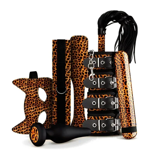 Panthra Gato Leopard-Print 8 Piece Bondage Set — image 6 of 10