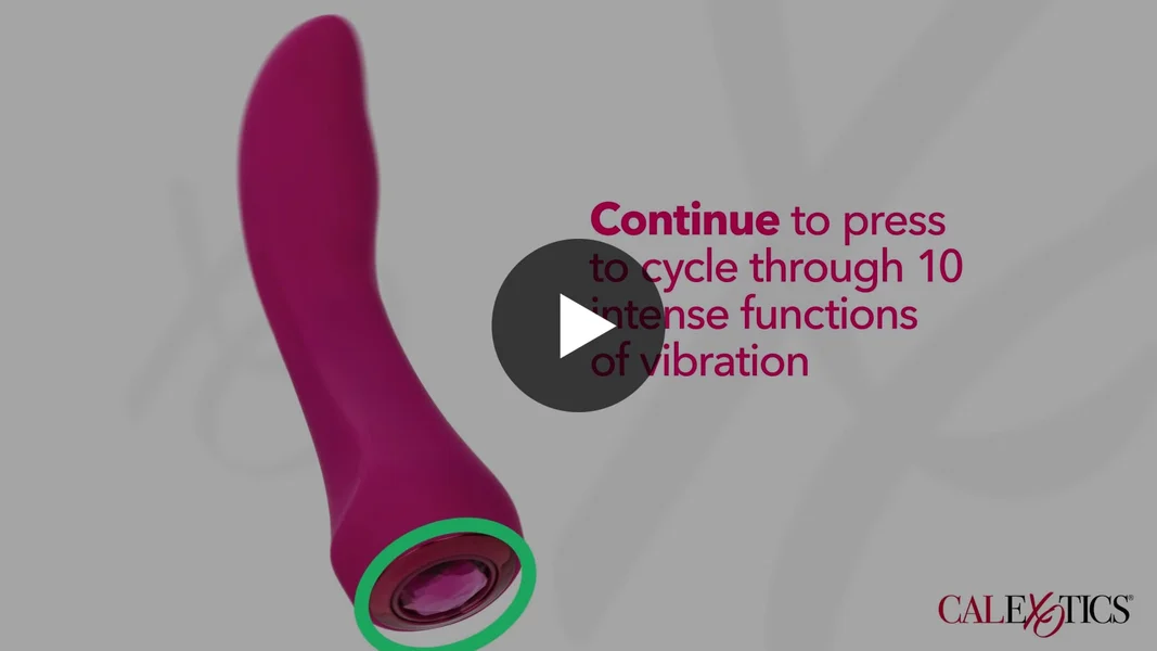 Gem Vibe Collection 7" Glider Rechargeable Waterproof Silicone G-Spot Vibrator By CalExotics - Pink — image 25 of 25