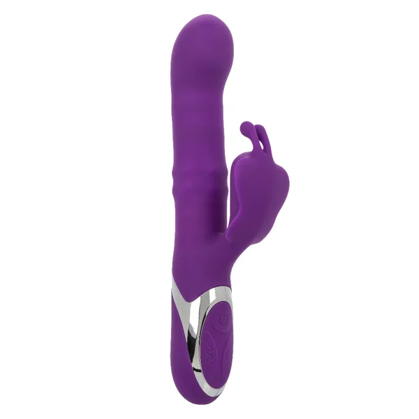 Enchanted Flutter Rechargeable Dual Stimulation Silicone Vibrator With Thrusting Tip & Rotating Beads By CalExotics — image 17 of 23