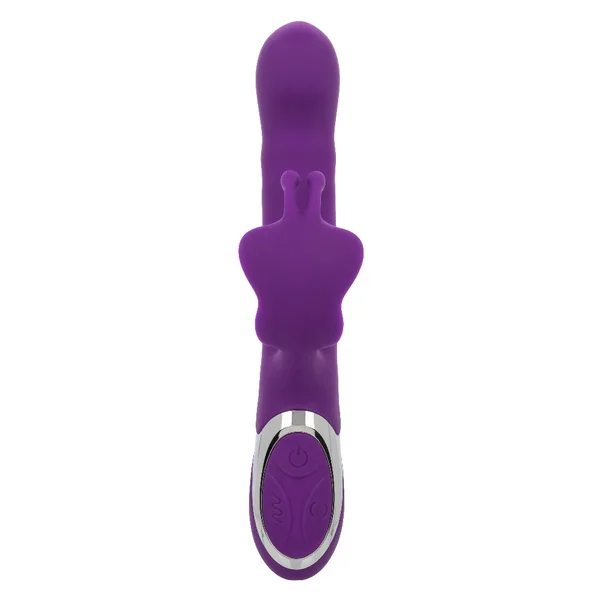 Enchanted Flutter Rechargeable Dual Stimulation Silicone Vibrator With Thrusting Tip & Rotating Beads By CalExotics — image 20 of 23