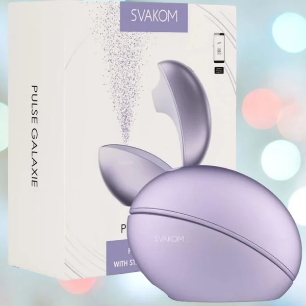 SVAKOM Pulse Galaxie App Enabled Pressure Wave Clitoral Stimulator With Starlight Projector - Metallic Lilac — image 18 of 18