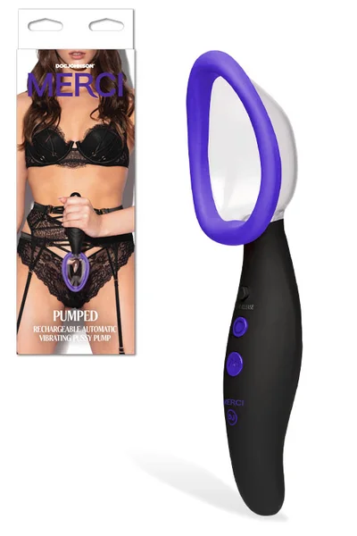 Doc Johnson Merci Pumped 9.25" Vibrating Automatic Pussy Pump — image 3 of 4