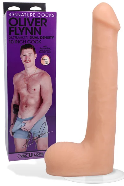Doc Johnson Signature Cocks Oliver Flynn 10" Realistic Dildo with Suction Cup — image 7 of 12