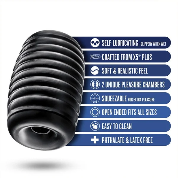 Rize Grasp Self-Lubricating Stroker Black — image 3 of 8
