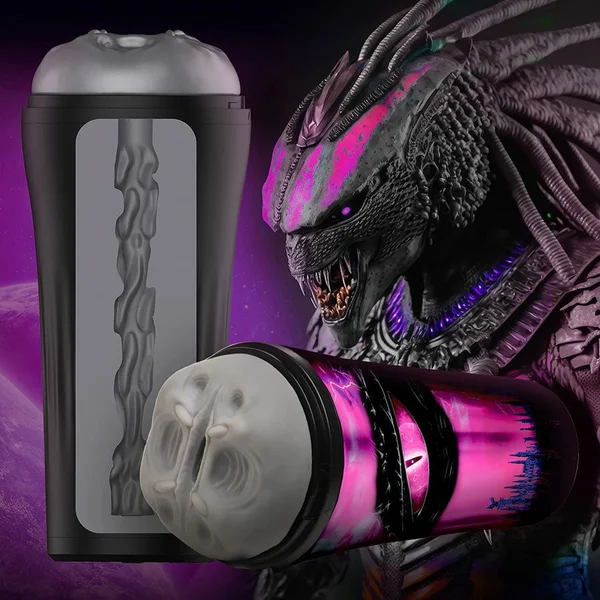 Predator Creature Gun Metal Grey Male Masturbator — image 2 of 9