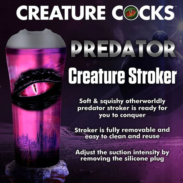 Predator Creature Gun Metal Grey Male Masturbator — image 7 of 9