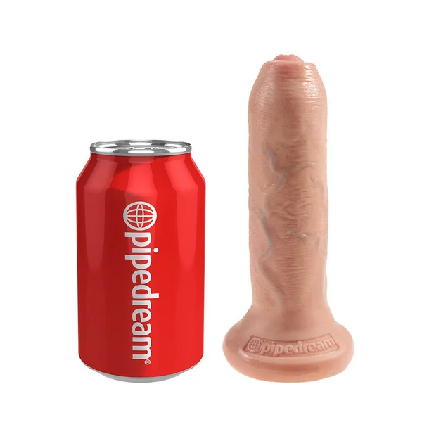 King Cock 6 Inch Uncut Foreskin Realistic Dildo with Suction Cup — image 4 of 5