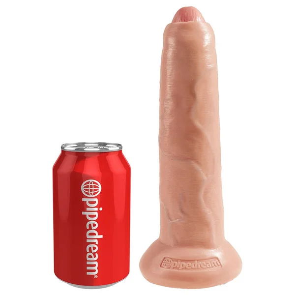King Cock 9 Inch Uncut Foreskin Realistic Dildo with Suction Cup — image 3 of 5
