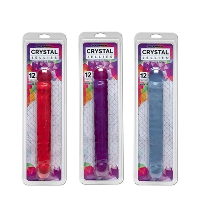 12 Inch Crystal Jellies Jr Double Dildo