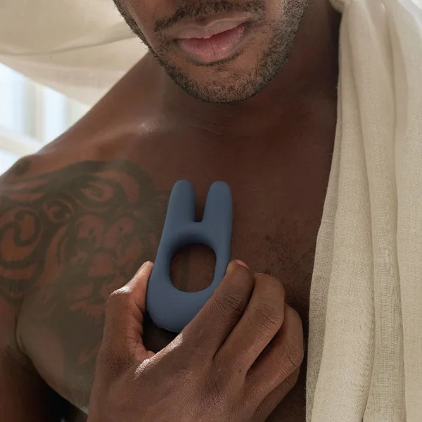JimmyJane Deimos Rechargeable Blue Silicone Dual Vibe Cock Ring — image 3 of 8