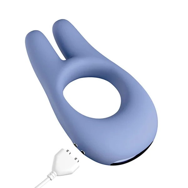 JimmyJane Deimos Rechargeable Blue Silicone Dual Vibe Cock Ring — image 5 of 8