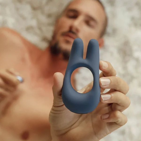 JimmyJane Deimos Rechargeable Blue Silicone Dual Vibe Cock Ring — image 2 of 8