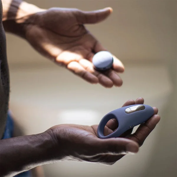 JimmyJane Tarvos Rechargeable Blue Silicone Cock Ring with Remote — image 3 of 8