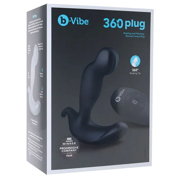 b-vibe 360 Plug Rotating and Vibrating Black Anal Plug — image 10 of 10