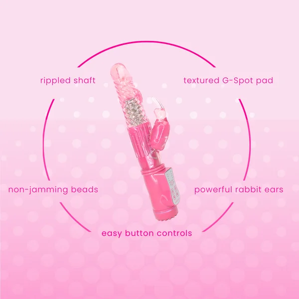 9 Inch Rotating Orgasm Rabbit in Pink — image 9 of 11
