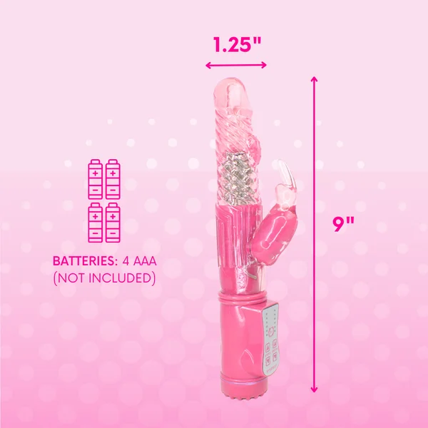 9 Inch Rotating Orgasm Rabbit in Pink — image 10 of 11