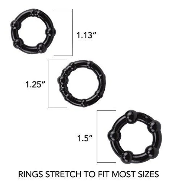 Set Of 3 Erection Stacking Cock Ring — image 3 of 3