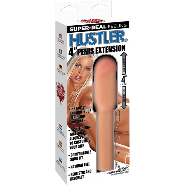 Hustler 4 Inch Penis Extension 8in - Flesh — image 4 of 4