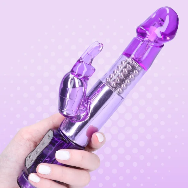Rabbit Vibrator With 5 Rows Of Rotating Beads — image 12 of 22
