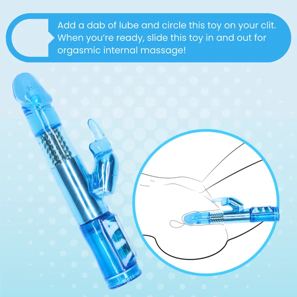 Rabbit Vibrator With 5 Rows Of Rotating Beads — image 13 of 22