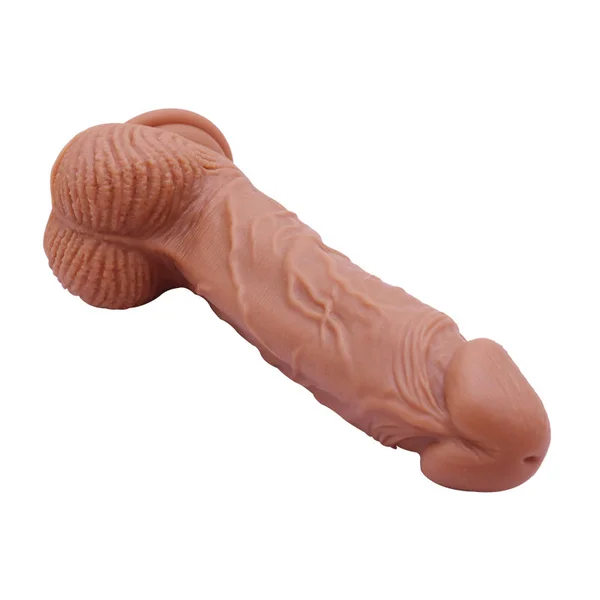 8.5 Inch Realistic Brown Silicone Dildo With Balls — image 10 of 10