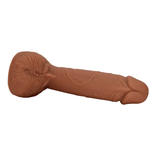 Realistic Feel Brown Silicone Dildo With Balls For Orgasmic Internal & External Pleasure With Every Thrust — image 9 of 9