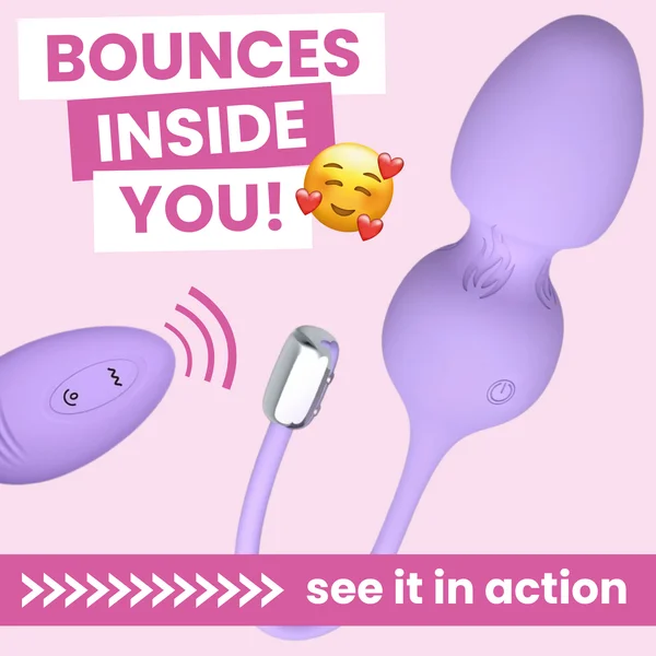 The Menina - Bouncing and Rolling Silicone Vibrating Kegel Exerciser with Remote — image 4 of 13
