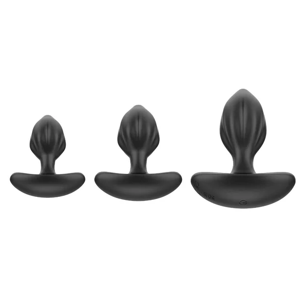Desire Me Silicone Anal Plug Set - The Large Plug Vibrates! — image 11 of 13