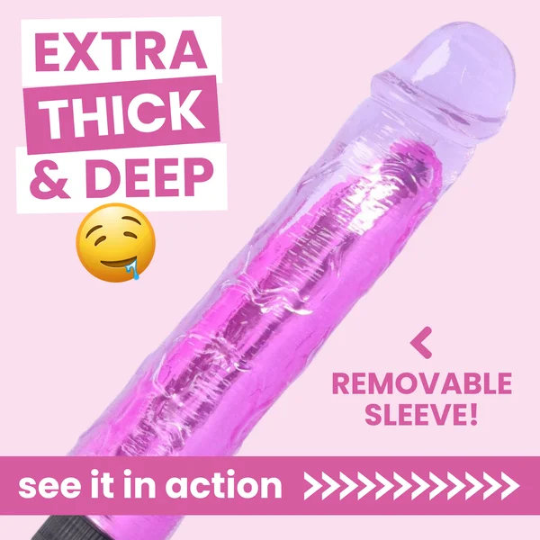8 Inch Long Deep Penetration Vibrating Dildo — image 15 of 25