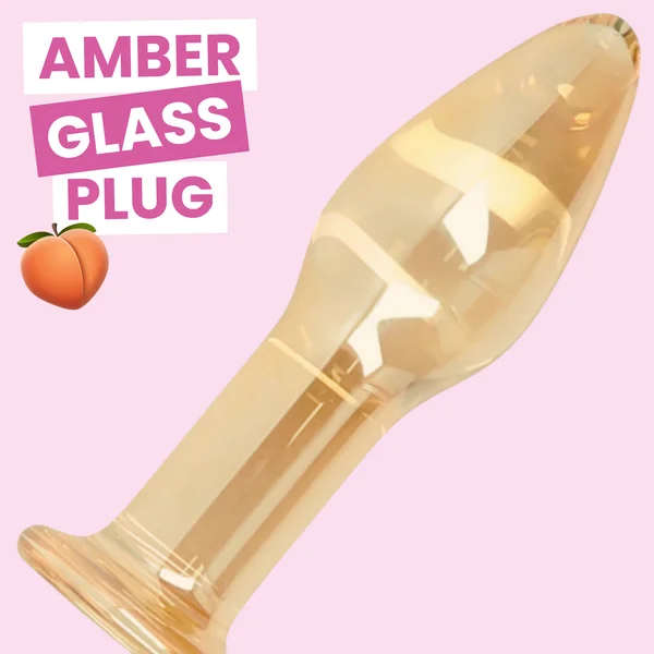 Amber Tapered Glass Anal Plug — image 3 of 5