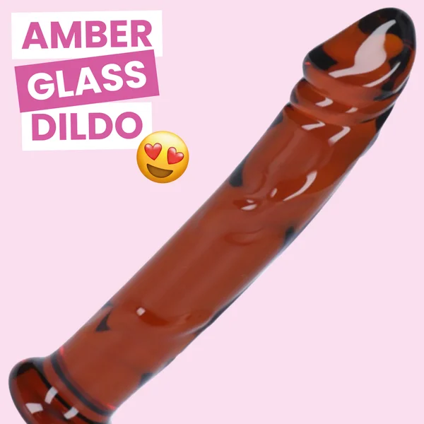 6.5 Inch Amber Glass Dildo — image 3 of 5