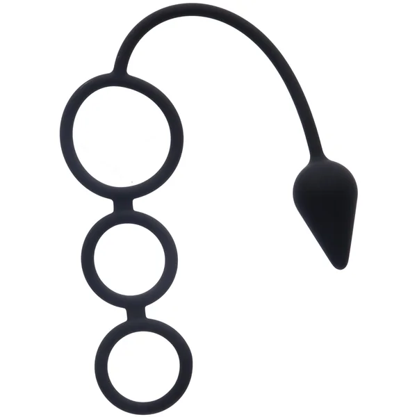 Anal Locking Cock Cage Tri Ring — image 5 of 7